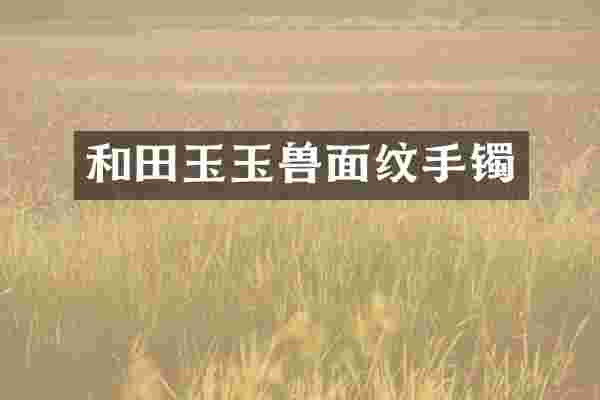 和田玉玉兽面纹手镯