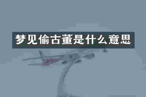 梦见偷古董是什么意思