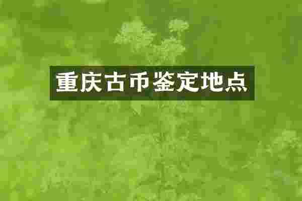 重庆古币鉴定地点