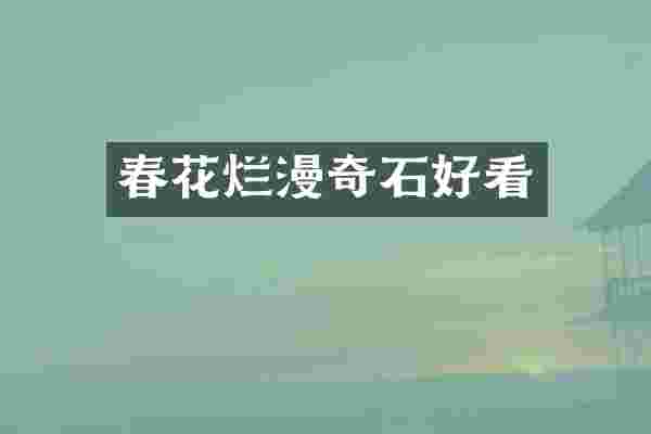 春花烂漫奇石好看