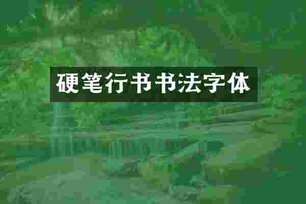 硬笔行书书法字体