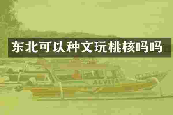 东北可以种文玩桃核吗吗