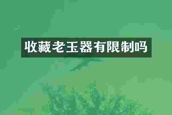 收藏老玉器有限制吗
