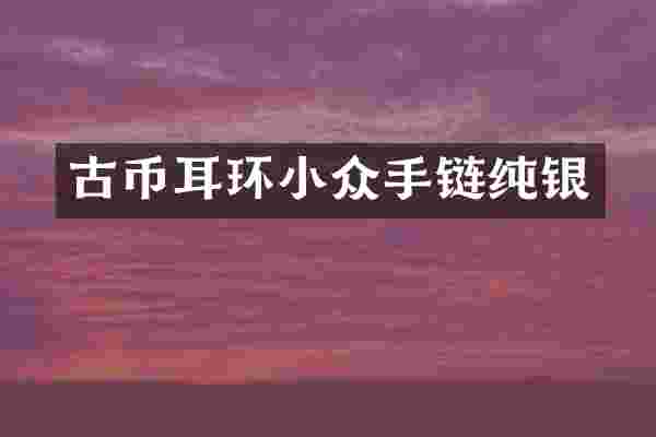 古币耳环小众手链纯银