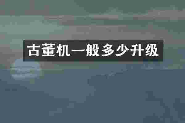 古董机一般多少升级