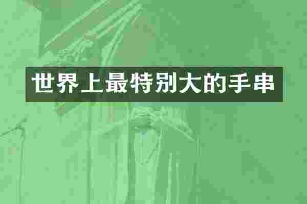 世界上最特别大的手串