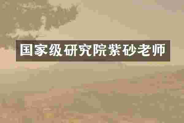 国家级研究院紫砂老师