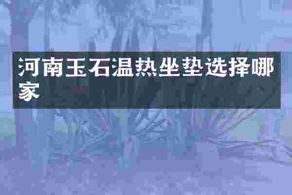 河南玉石温热坐垫选择哪家