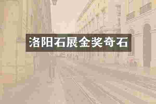 洛阳石展金奖奇石