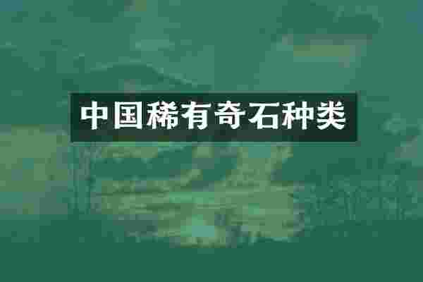 中国稀有奇石种类
