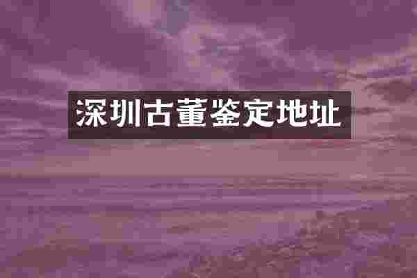 深圳古董鉴定地址