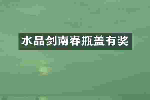 水晶剑南春瓶盖有奖