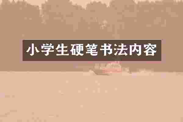 小学生硬笔书法内容