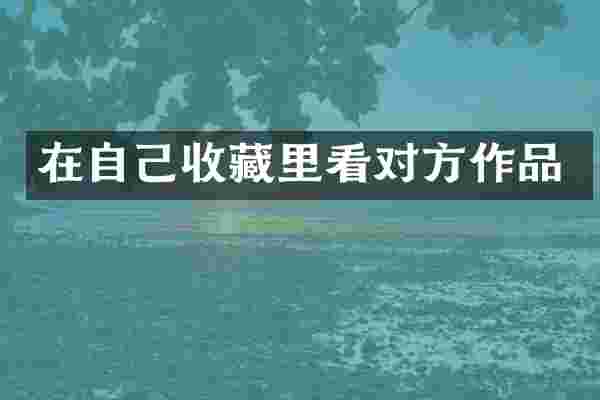 在自己收藏里看对方作品