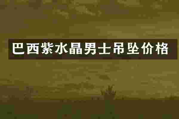 巴西紫水晶男士吊坠价格