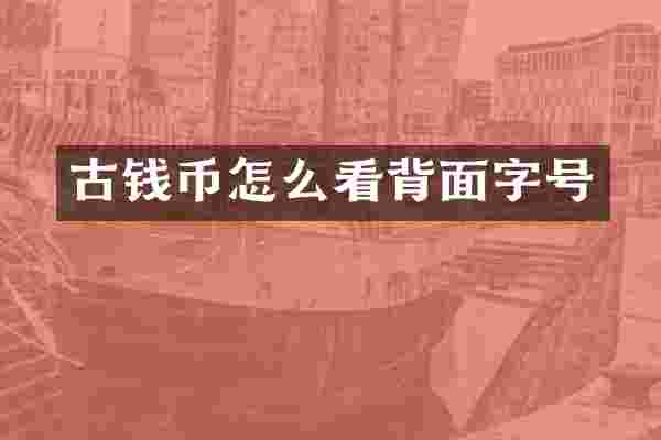 古钱币怎么看背面字号