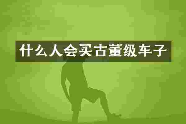 什么人会买古董级车子