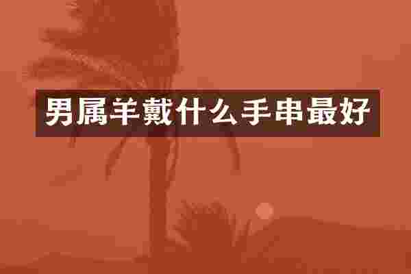 男属羊戴什么手串最好