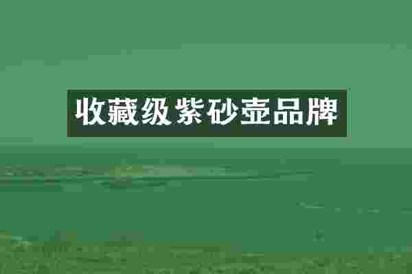 收藏级紫砂壶品牌