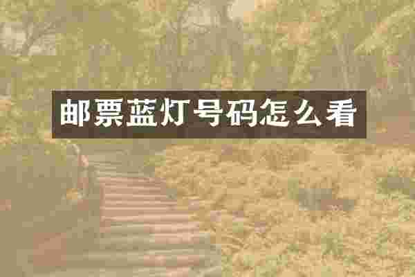 邮票蓝灯号码怎么看