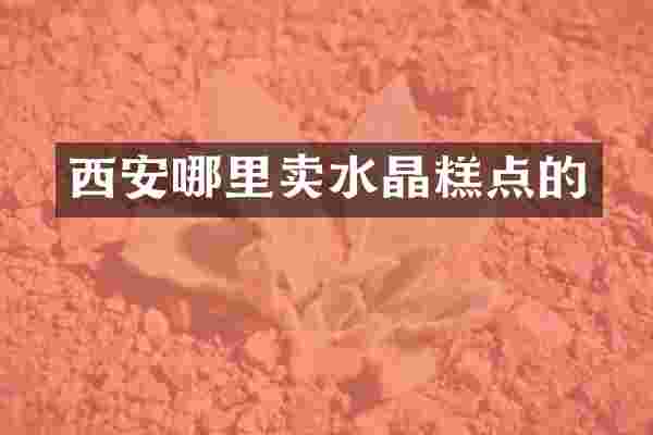 西安哪里卖水晶糕点的
