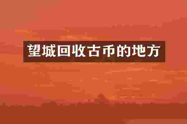 望城回收古币的地方