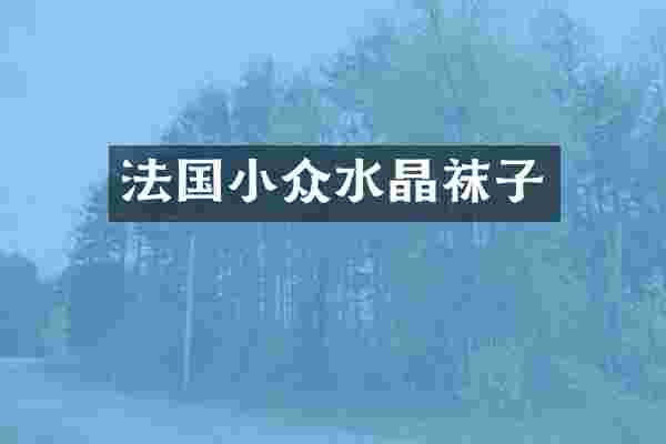 法国小众水晶袜子