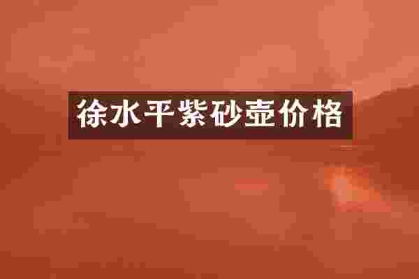 徐水平紫砂壶价格