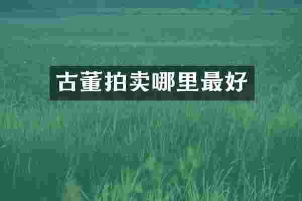 古董拍卖哪里最好
