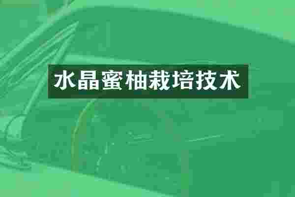 水晶蜜柚栽培技术