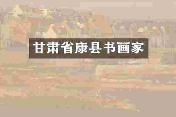 甘肃省康县书画家