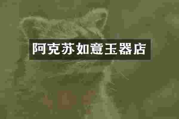阿克苏如意玉器店