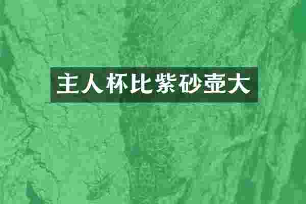 主人杯比紫砂壶大