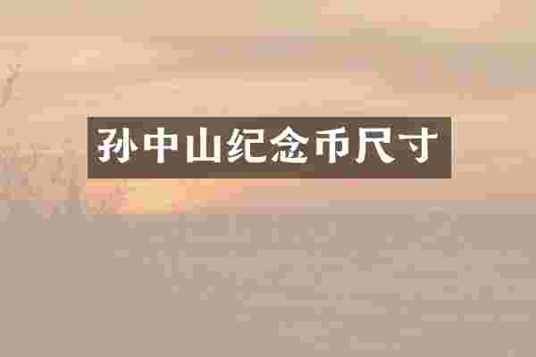 孙中山纪念币尺寸