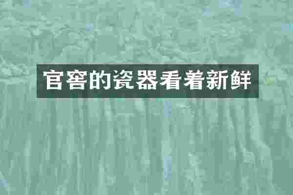 官窖的瓷器看着新鲜