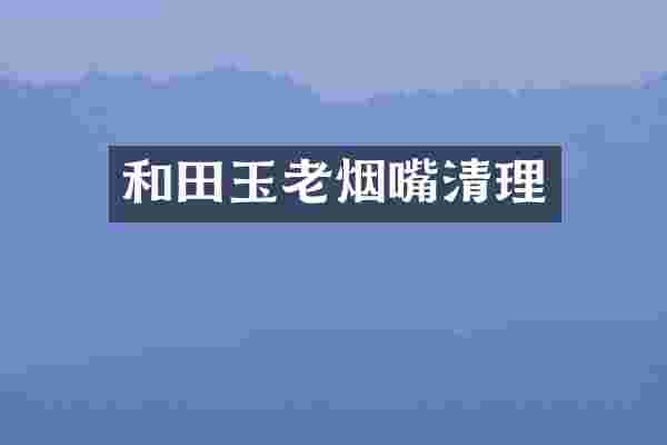 和田玉老烟嘴清理