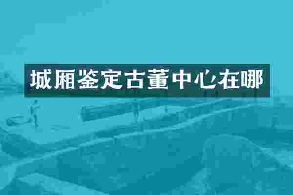 城厢鉴定古董中心在哪
