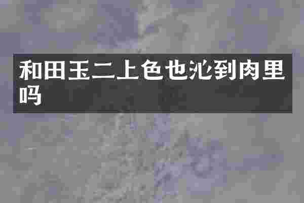 和田玉二上色也沁到肉里吗