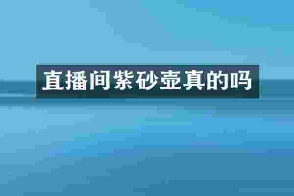 直播间紫砂壶真的吗