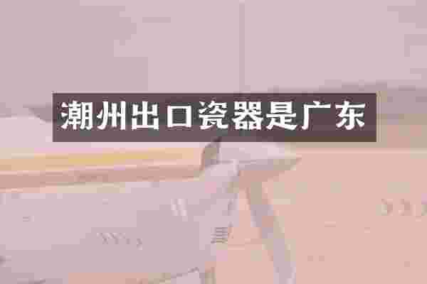 潮州出口瓷器是广东