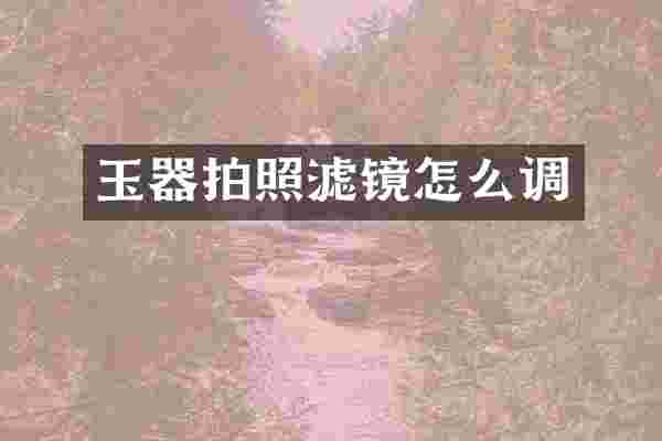 玉器拍照滤镜怎么调