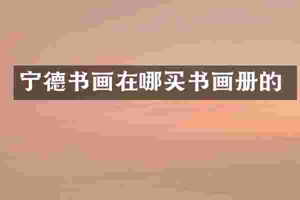 宁德书画在哪买书画册的