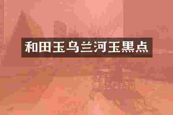 和田玉乌兰河玉黑点