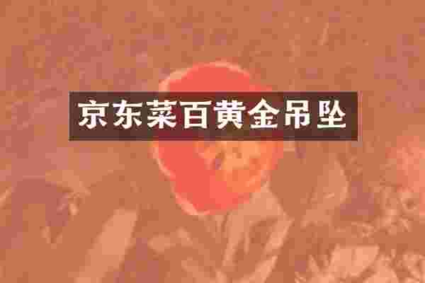 京东菜百黄金吊坠