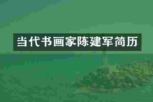 当代书画家陈建军简历