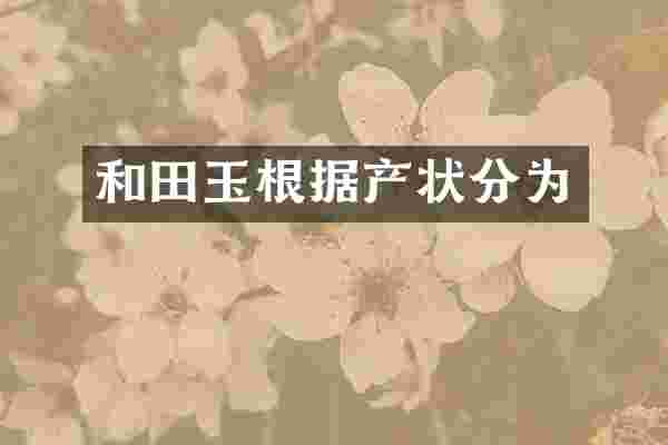 和田玉根据产状分为