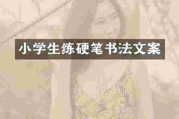 小学生练硬笔书法文案
