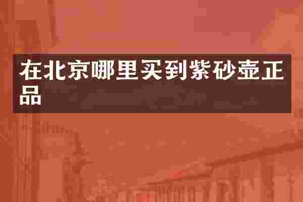 在北京哪里买到紫砂壶正品