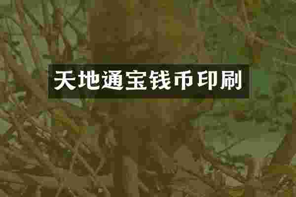 天地通宝钱币印刷