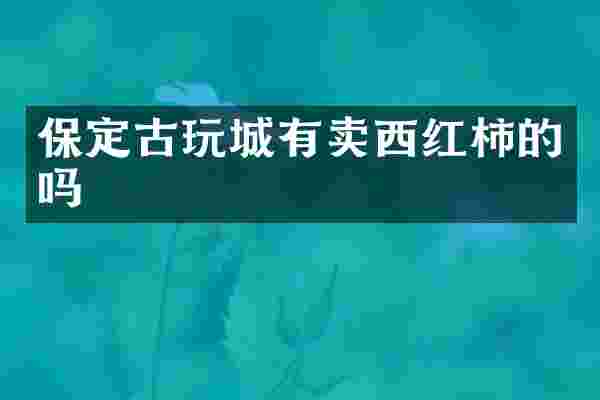 保定古玩城有卖西红柿的吗